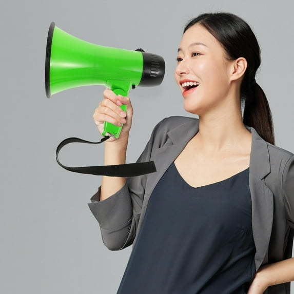 Worgeous Handheld Megaphone With 240s Recording 25w For Outdoor Events Security Cheerleading Portable Loud Speaker With Handle Portable Bullhorn