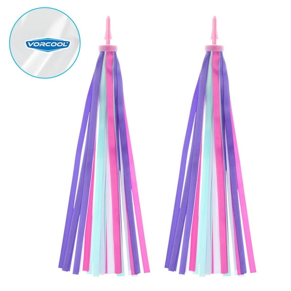 Worgeous Handlebar Ribbon Scooter Ribbons Bike Grips Kids Fringe Baby Child