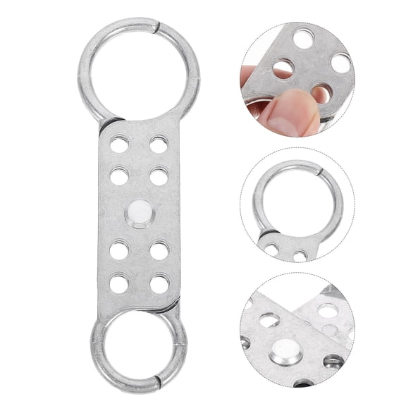 FONDOTIN Professional 8-Hole Aluminum Hasp Lock Security Lock for Home, Shed, Door, Cabinet Use