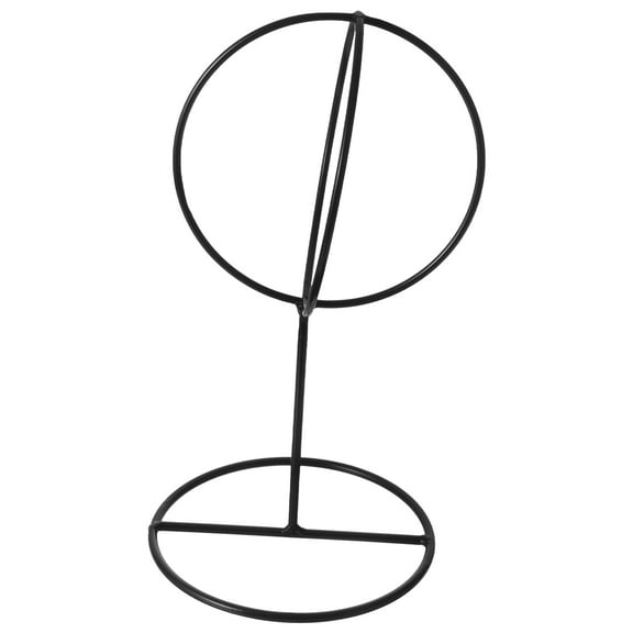 SEWCHICS Cap Holder Stand Hat Display Stand Stainless Steel Black 1Pcs 12x6in