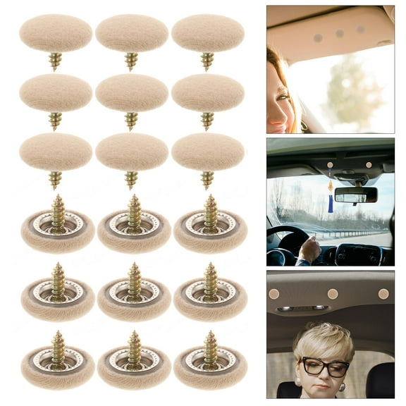 Worgeous  Headliner Button Kit for Car Interior Auto Roof Snap Rivets Beige