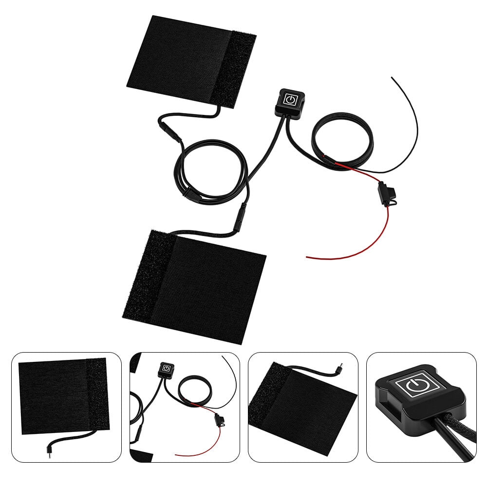 Worgeous  Heating Grips Dirt Bike Accessories Moped Handlebar Pad Black