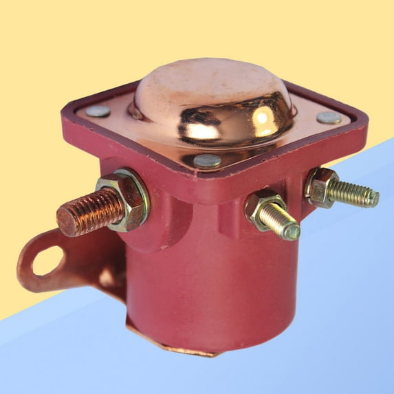 Worgeous Heavy Duty 12V Solenoid Relay Car Switch for Starter Suitable for Various Models Red Plastic and