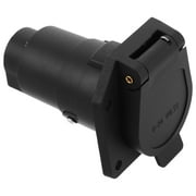 Worgeous Heavy Duty 7 Pin Trailer Plug Truck Receptacle Socket Waterproof Trailer Light Wiring Connector for Ideal for Tow Hitch RV and Boat 12V US Plug