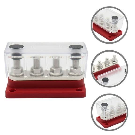 Worgeous High Current Terminal Block Car Electrical Bus Bar Strip Red