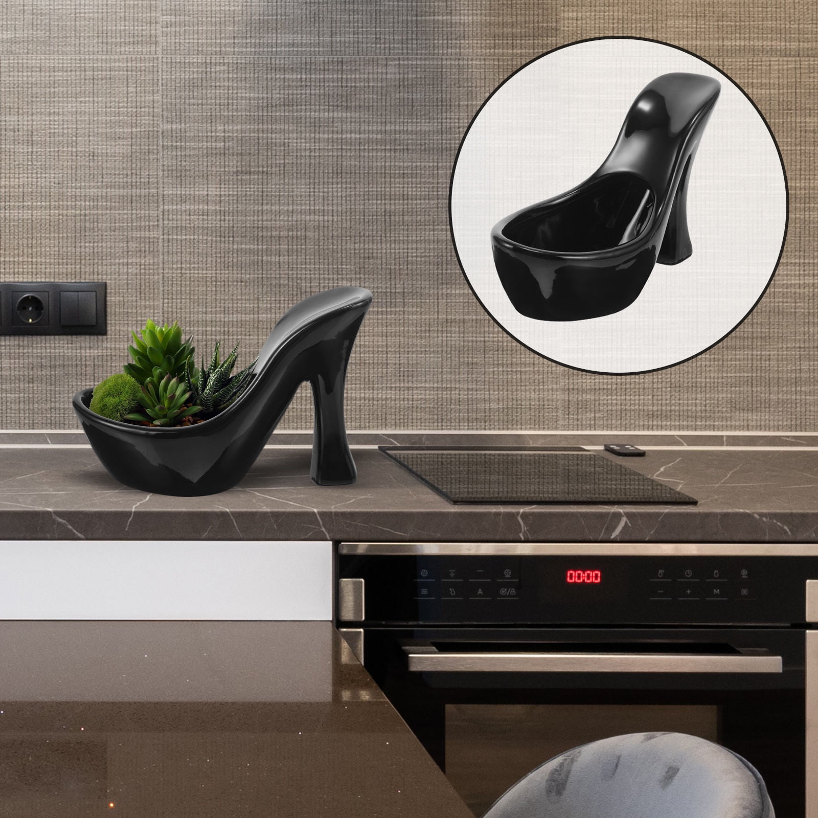 Worgeous High Heel Shaped Ceramic Vase for Decoration with White Color and  Elegant Look - Walmart.com, image size:1600x1600