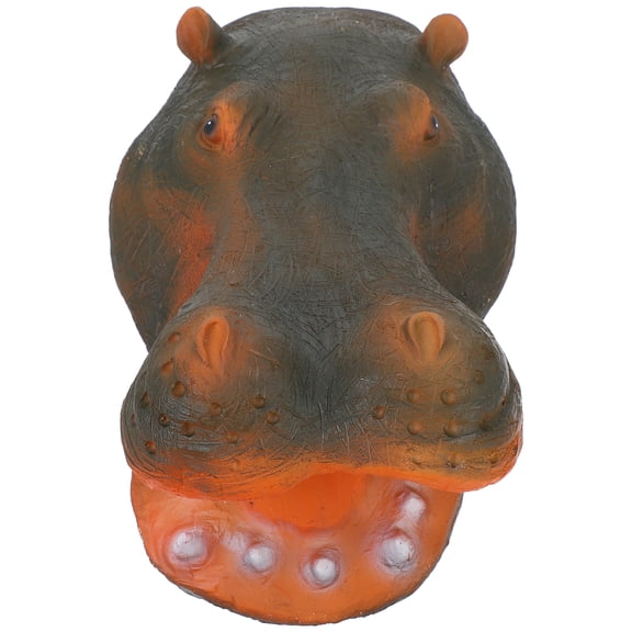 Worgeous Hippo Head Figurine Resin Hippo Head Hippo Head-Shaped Figurine Resin Hippo Head Statue Animal Pool Float For Adults Garden Decor