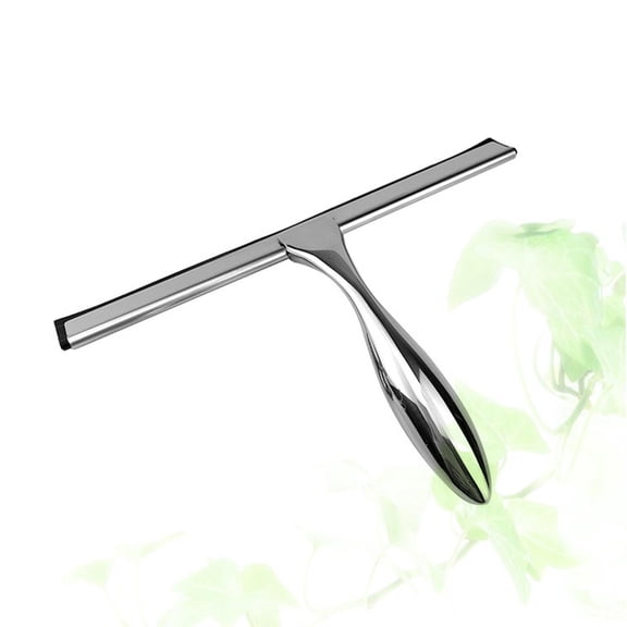 FONDOTIN Stainless Steel Shower Squeegee with Rubber Blade for Bathroom Glass and Tiles