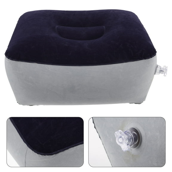 Worgeous Hemoton Inflatable Foot Rest Pillow Travel Foot Rest Cushions 36X27X15cm for Airplanes Cars Trains Office Desk Use