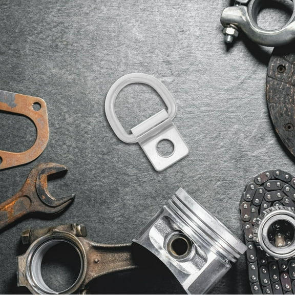 Worgeous Iron Galvanized D Ring Pull Hasp Multi Functional Tow Hook 1 Set Car Cargo Trailer Towing Tie Down Anchor