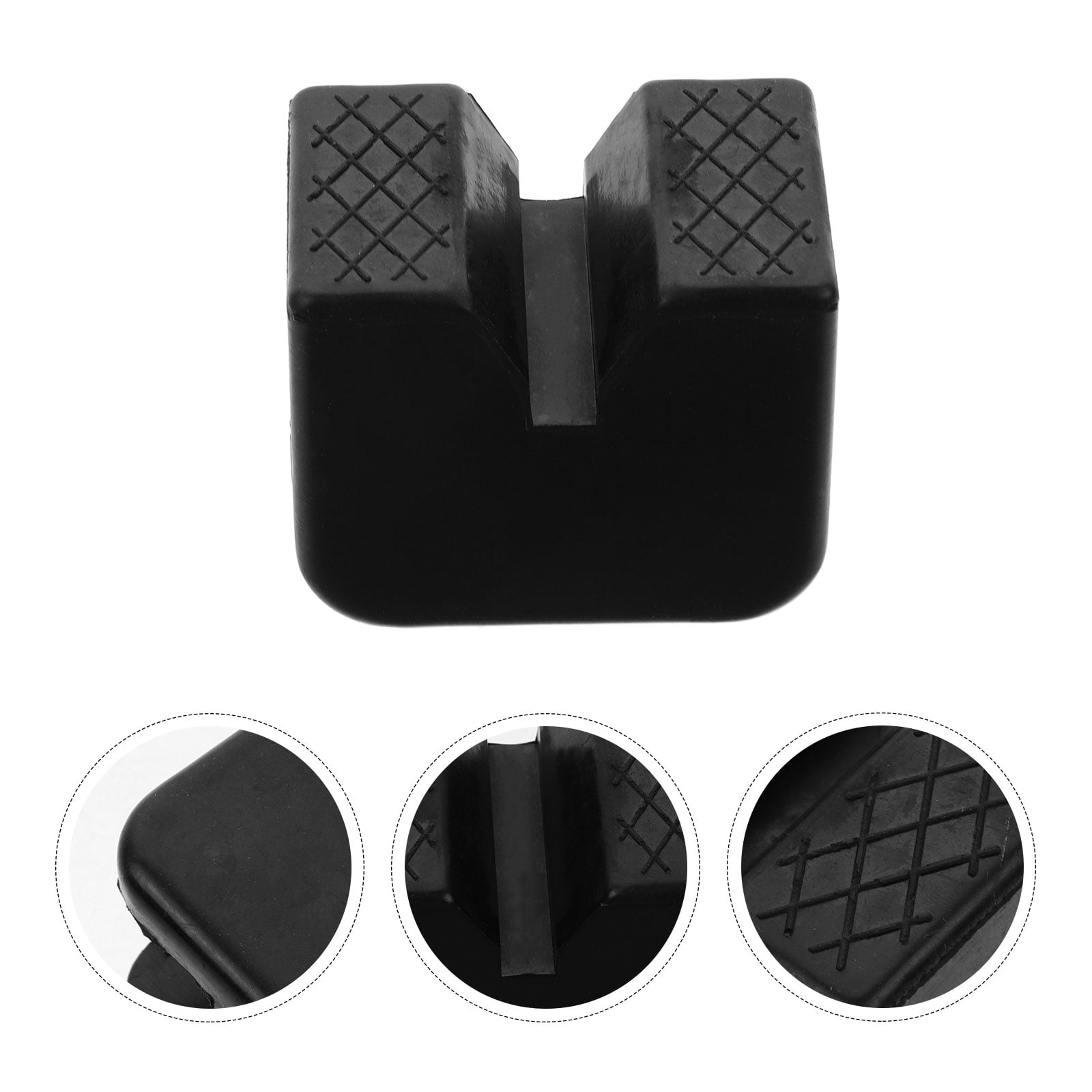 Worgeous Jack Rubber Block Car Pads for Trailer Lift Lifting Travel Black