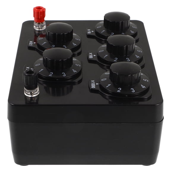 Worgeous Laboratory Resistance Box Portable Resistance Box Laboratory Physical Electrical Instrument 0-9999 Ohm