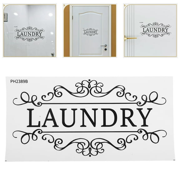 Worgeous Laundry Decal Waterproof And Removable Peel And Stick Lettering Laundry Room Wall Sticker For Laundry Room Home Decoration