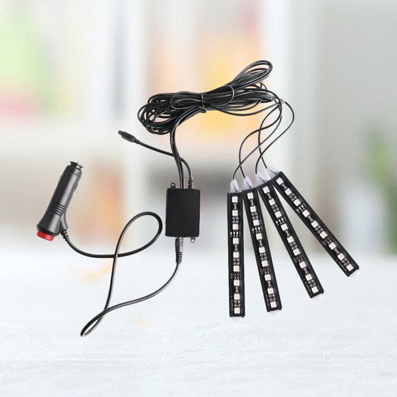 Worgeous Led Seven Color One Drag Four Atmosphere Lamp Automobile Decorative Lamp