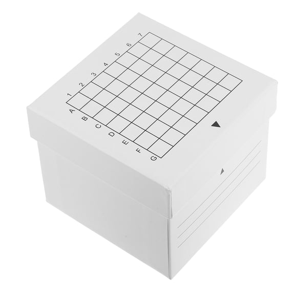 Worgeous Lidded Storage Bin For Laboratory Use Test Tubes Container Paper Freezer Box With Compartments For Organized Lab Freezer Storage