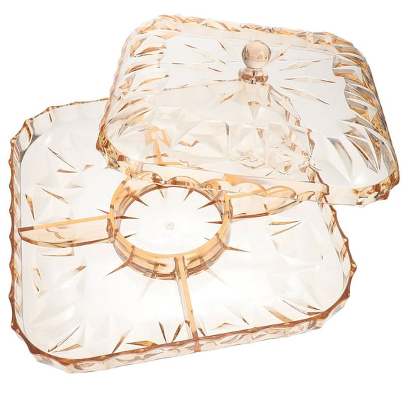 Worgeous Covered Fruit Basket Dried Fruit Container Plastic Storage Home Users Leisure Time 1Set