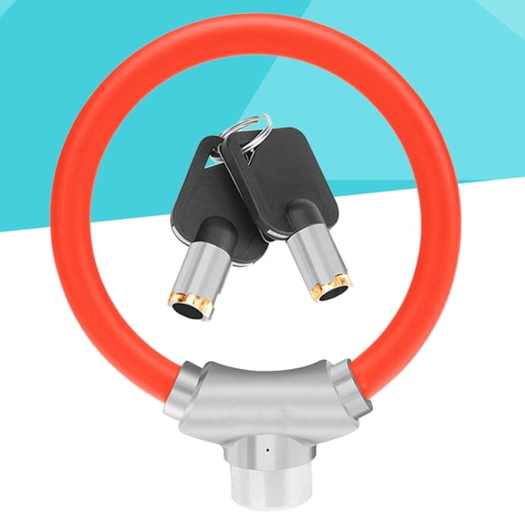 Worgeous Lock Steel Cable Lock Horseshoe Lock Ring Lock Cycling Parts for Outdoor Riding (Red)