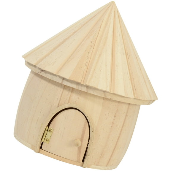 Worgeous  Log House Storage Box Country Home Decor Room Living Rustic Khaki