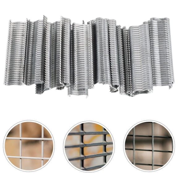 Worgeous M-Type Nails for Cage Repairing Low Carbon Steel Manual Tool Silver 600 Pieces