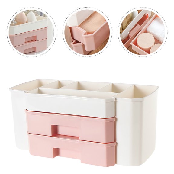 FONDOTIN Cosmetic Storage Case with Anti-Skid Bottom, Makeup Organizer Box, Stylish and Practical Design