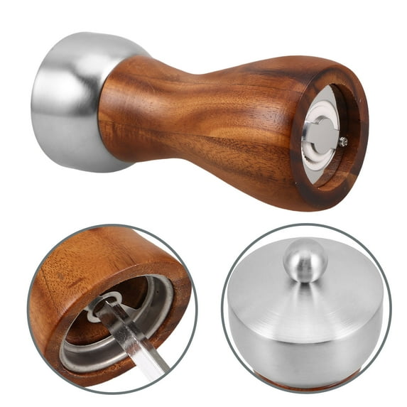 Worgeous Manual Pepper Grinder Ceramic Core Wooden Grinder For Even Grinding Hand Crank Pepper Mill Supply For Home Use