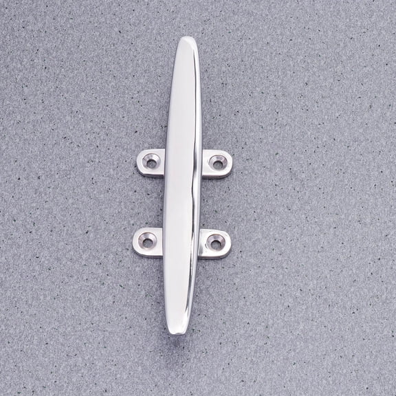 Worgeous Marine Grade Stainless Steel Cleat Holder for Boat Use Silver 200mm 8 Inches