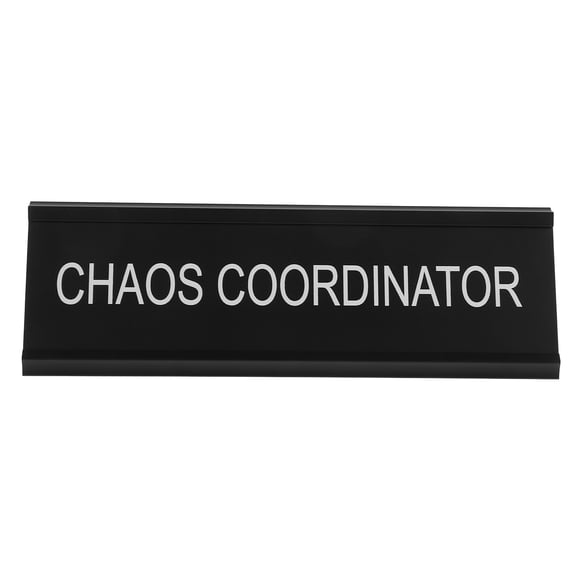Worgeous Mediator Position L-shaped Desk Plaque Chaos Coordinator Desk Name Plate Funny Office Sign Home Office Desk Decor Desk Name Plaque