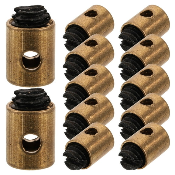 Worgeous Metal Throttle Cable Nipples for Motorcycle Performance 20Pcs Golden Clamp