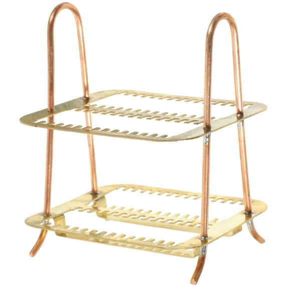 Worgeous Microscope Slides Staining Rack Metal Microscope Slides Storage Rack for Laboratory