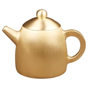 SEWCHICS Mini Brass Tea Kettle in Golden , Traditional Style for Landscape and Dollhouse Decoration