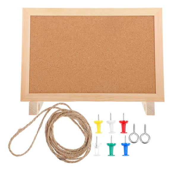 Worgeous Mini Cork Board For Desk With Stand Decorative Hanging Bulletin Board For Office Home And School Pin Board For Photos Messages And Notes