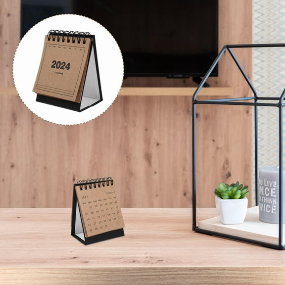 Worgeous Mini Desk Calendar Simple Style Freestanding English