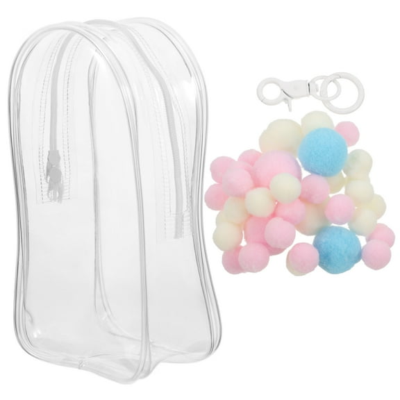 Worgeous Mini Figure Storage Case With Balls Clear Doll Display Bag Transparent Carrying Case Dustproof Mini Doll Storage Bag For Showing Off Dolls