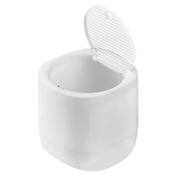 WHAMVOX White Plastic Waste Basket for Bathroom Trash Can, and Lightweight, 1 Piece