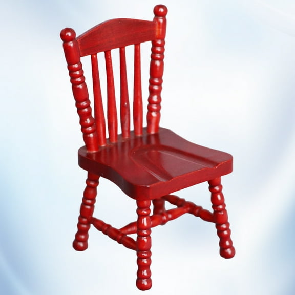 Worgeous Miniature Red Chair for Decor Made of Plastic Lightweight and Stable Small Accessory 4.5 inches