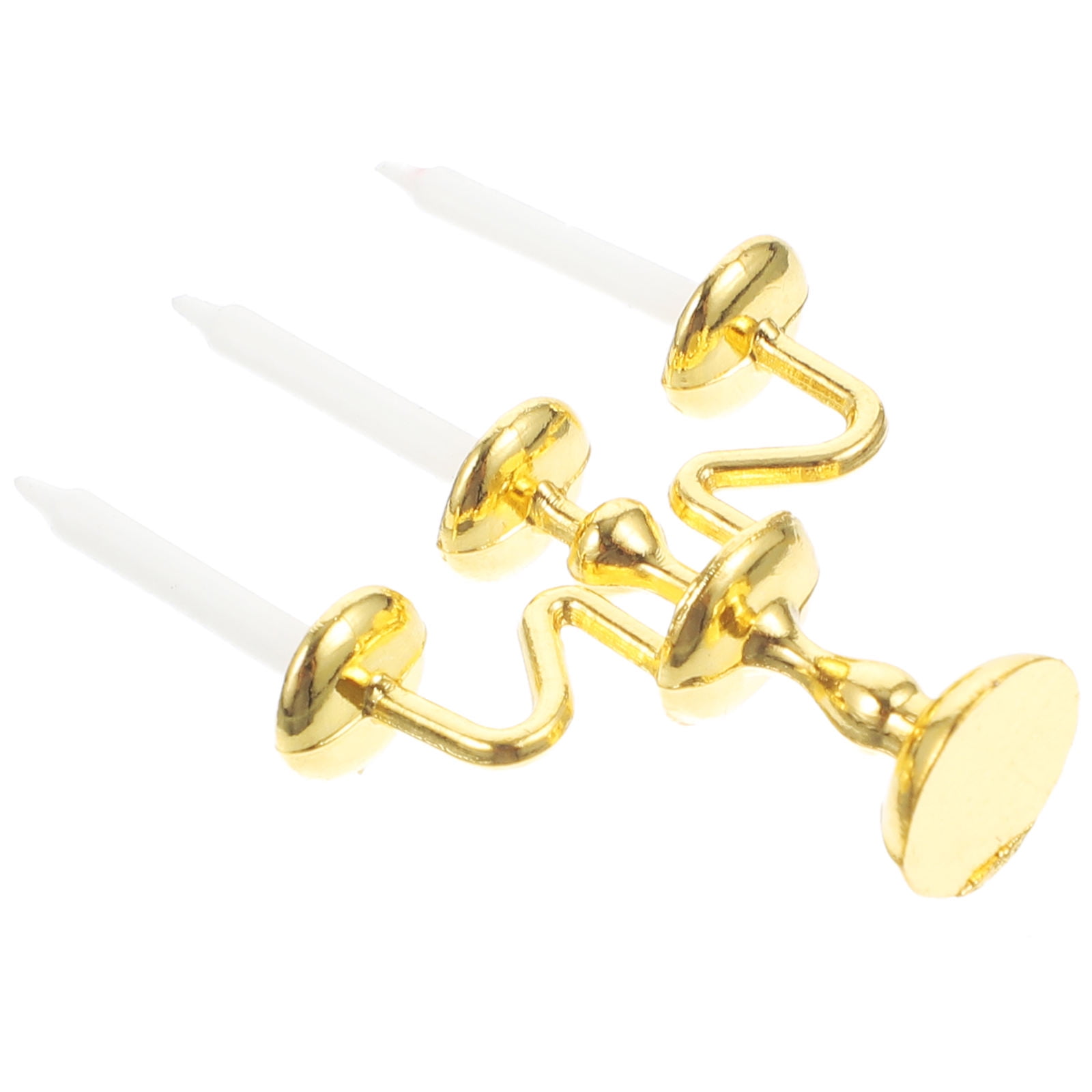 1:12 Scale Miniature Candelabra - 2 Pack Golden Alloy Three-Head Candle Lamp For Dollhouse Decor - View #2