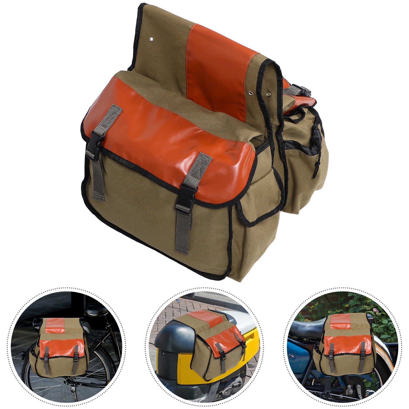 Worgeous Motorcycle Saddle Bag Waterproof Tail Bag Expandable Bike Rear Rack Bag Luggage Bag For Travel And Outdoor Adventures Riding Bicycles Accessories