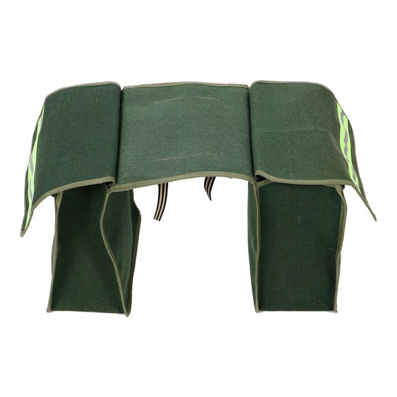 Worgeous Rectangular Motorcycle Saddle Bag Olive Green Canvas 1Pcs 23.2X13.8X13.8in