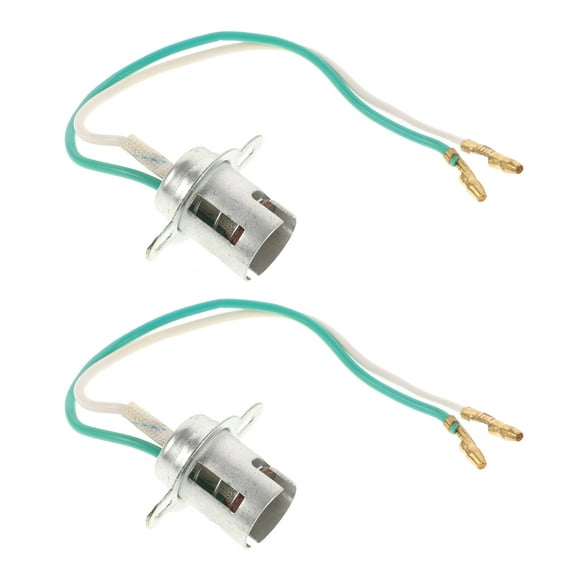 Worgeous Motorcycle Tail Light Sockets for Easy Installation Silver Iron and Rubber Plastic for Motorcycle Scooters 2 Pieces