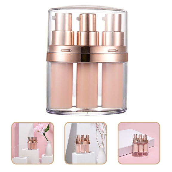 SWETRACE Multi-Color Push Down Pump Dispenser Bottle for Cosmetics, Liquid Makeup Remover Holder, ABS Plastic