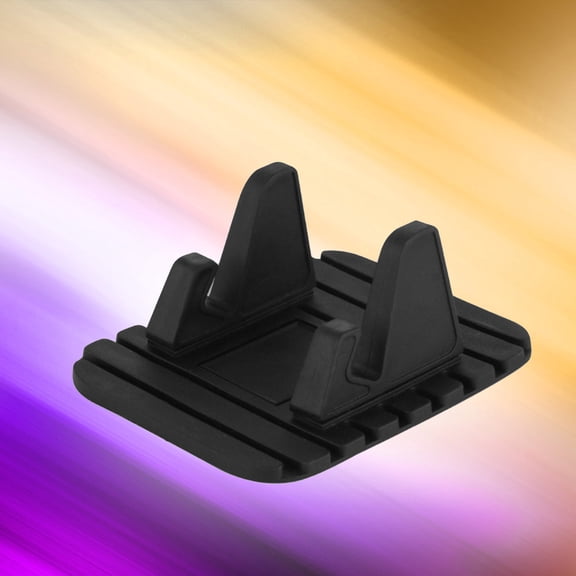 Worgeous Multifunctional Vehicle Mounted Mobile Phone Navigation Support Holder Silicone Car Dashboard GPS Desktop Stand Bracket for Smart Phones (Black)