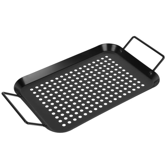 Worgeous Non Stick Bakeware Grilling Tray Barbecue Skillet Kebab Black