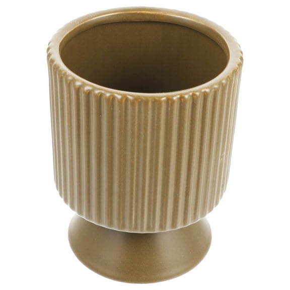 Worgeous Nordic Style Green Ceramic Flower Pot for Home Use Small Size and Lightweight 6.5 Inches