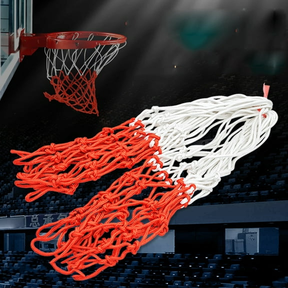 Worgeous Nylon Basketball Net with 12 Loops for Standard Hoop All-Weather Durable Red Fits