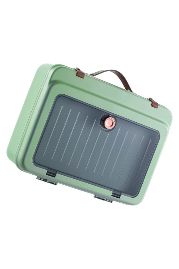 Official Document Bag 1Pack Green Abs Pet Canvas For Travel And Home Use 37.5X27.5X12.5Cm