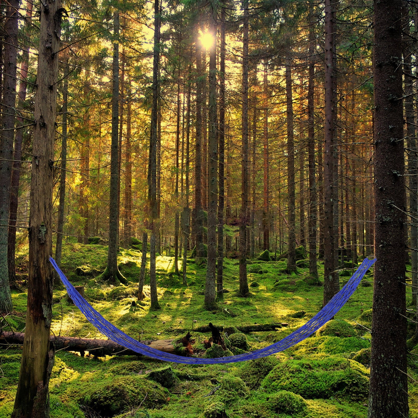 Worgeous Outdoor Nylon Rope Hammock For Garden Mesh Hanging Hammock ...