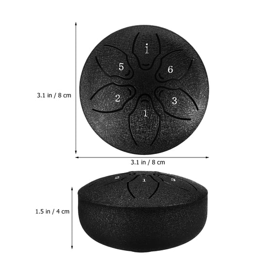 Worgeous Black Outdoor Rain Drum Hand Percussion Instrument for Garden and Patio Use