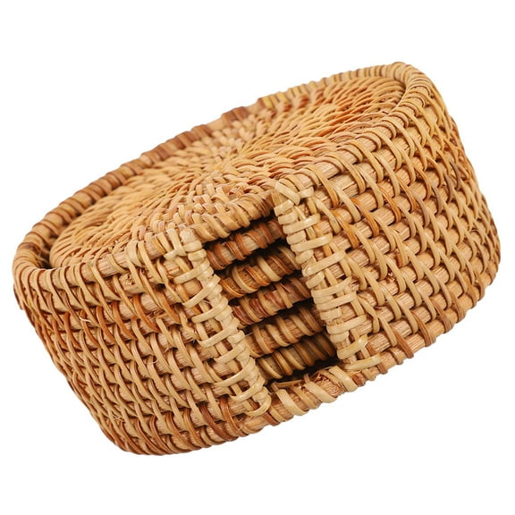 Worgeous Outdoor Rattan Coasters Heat Insulation Practical