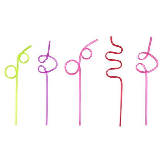 Worgeous PVC Drinking Straws for Party Use in Assorted Colors Made of Premium PVC Safe and Creative Design 10PCS