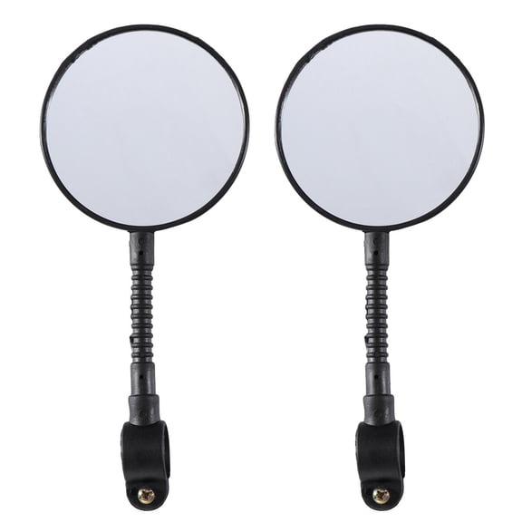 SWETRACE Bike Rearview Mirrors 1 Pair Black Plastic Adjustable Cycle Side Mirrors for Safety